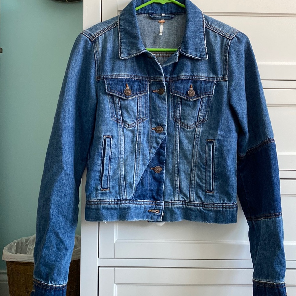 Free people patchwork jean jacket